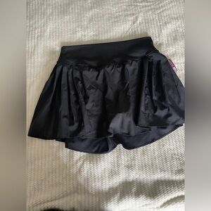 Adore Me Black Skorts with Flowy Pleated Design and Elastic Waistband